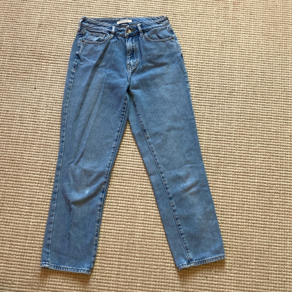 pacsun medium wash mom jeans size 23